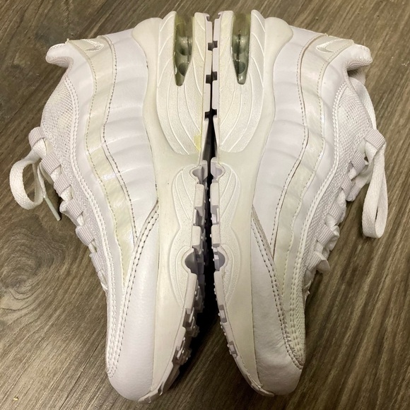 *Like New* Nike Air Max 95 Size 5.5Y/Women’s 7 White Shimmer Running Shoes - Picture 10 of 10
